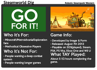 Illustration for article titled SteamWorld Dig: The TAY Review